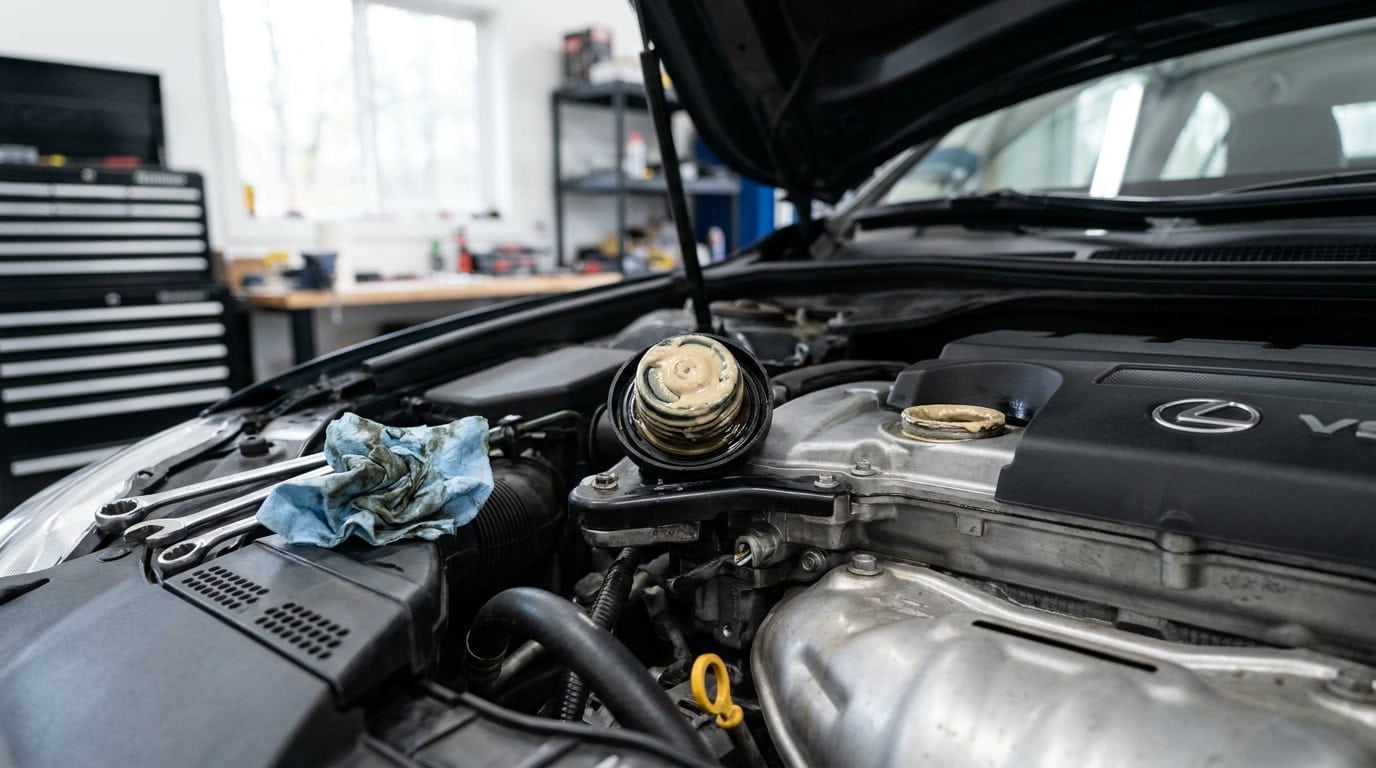 Mayonnaise dans l’huile moteur : causes, diagnostic et solutions